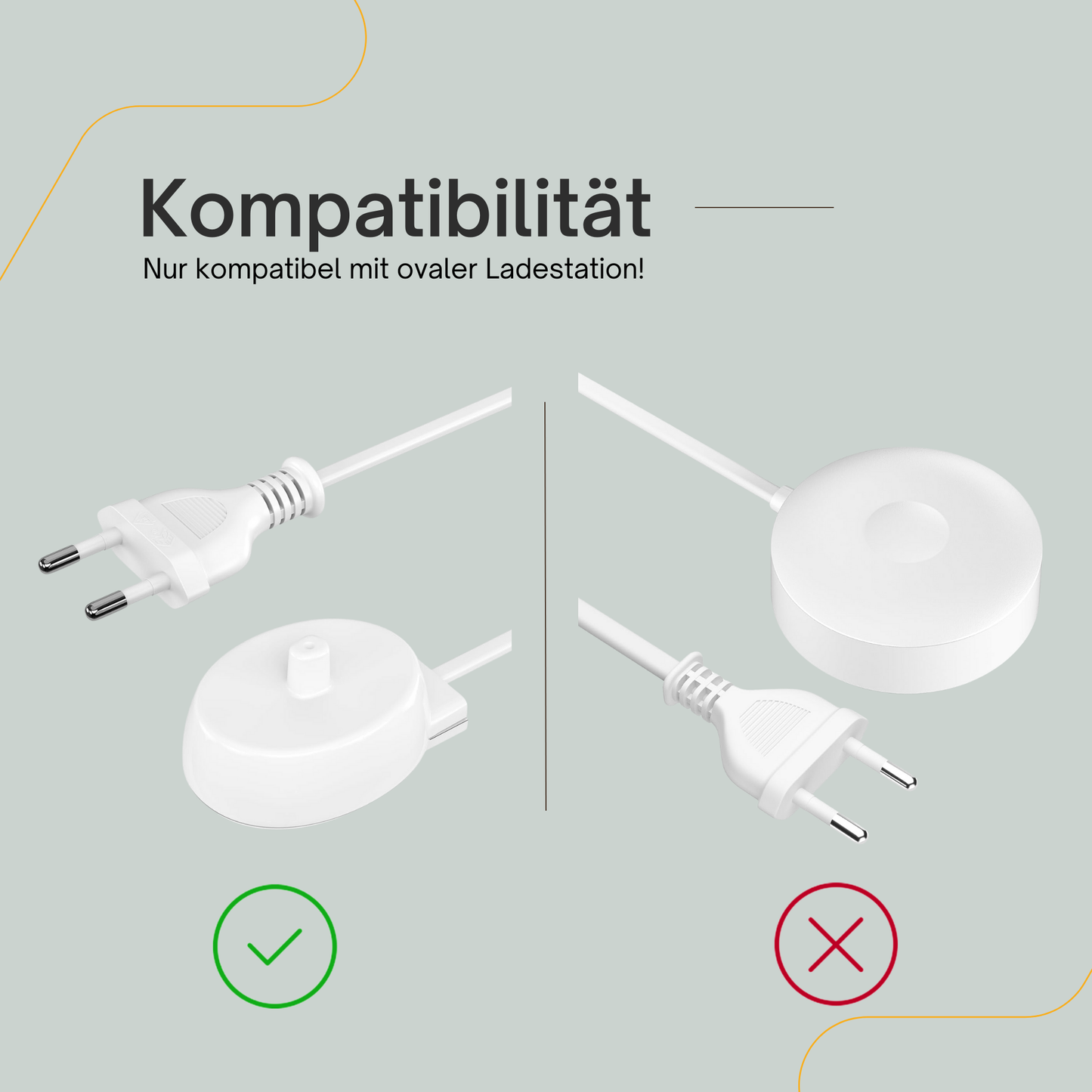 Zahbürstenhalter Wandhalterung passend für Oral-B Zahnbürsten mit ovaler Dockingstation – Inklusive Schrauben & tesa® Powerstrips – Platzsparend & Sicher