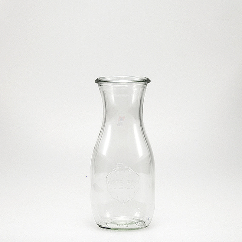 Sechs WECK Saftflaschen Nr. 764 mit Glasdeckeln, jeweils 530 ml, RR60