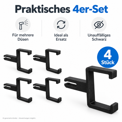 ALYXOR 4er Set Autoduft-Halter kompatibel mit Rituals Car Air Freshener für Mercedes-Benz Runddüsen – Schwarz
