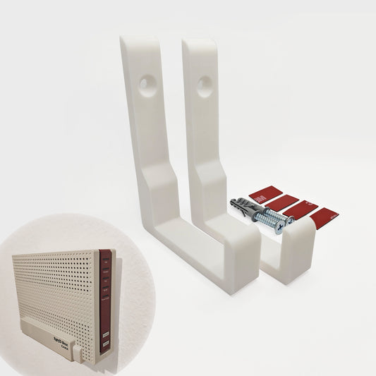 Router Wandhalterung passend für Fritzbox 6690 6591 6590 Cable inklusive Klebepads und Schrauben